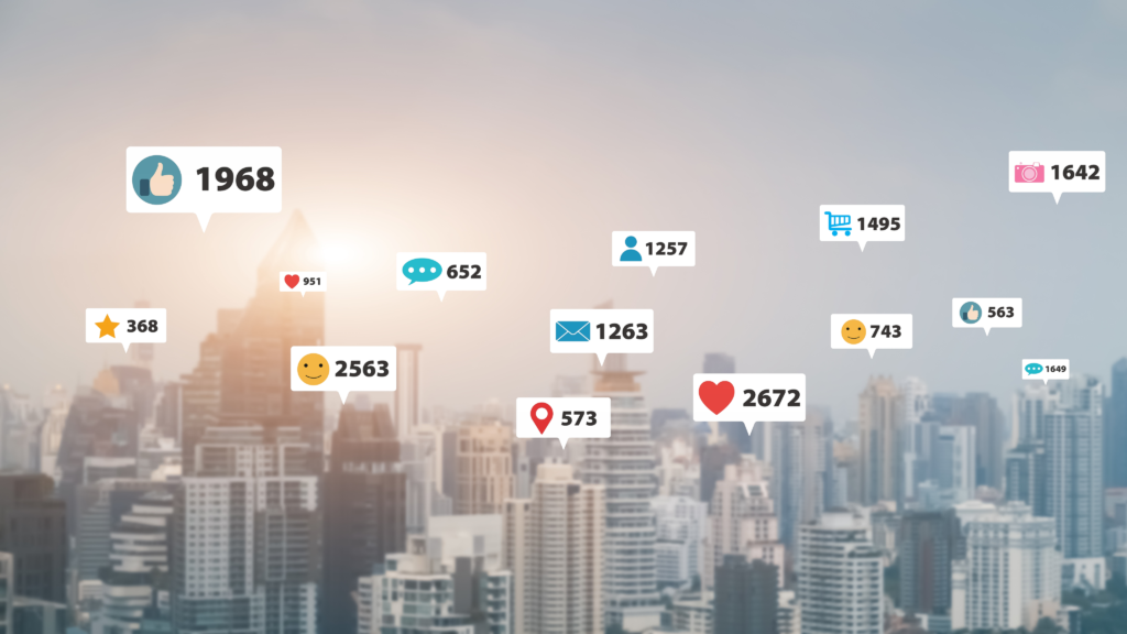 Social Media Connections in a city