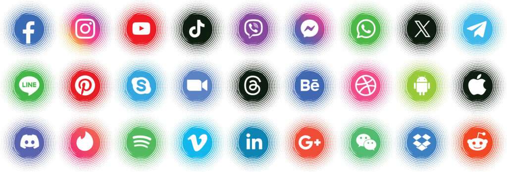 Image of social media logos