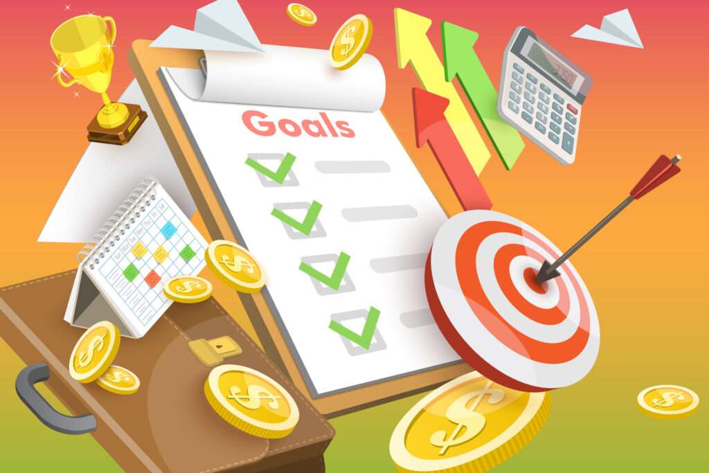 Vecteezy 3d conceptual illustration of business goal financial 57215331
