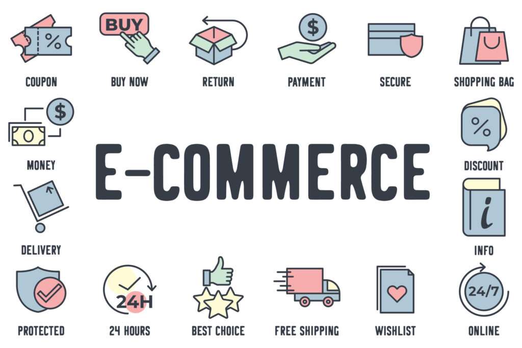 Vecteezy e commerce set icon symbol template for graphic and web 8974544