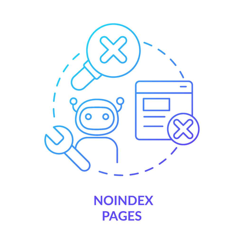 Vecteezy noindex pages blue gradient concept icon exclude pages from 13376653 1
